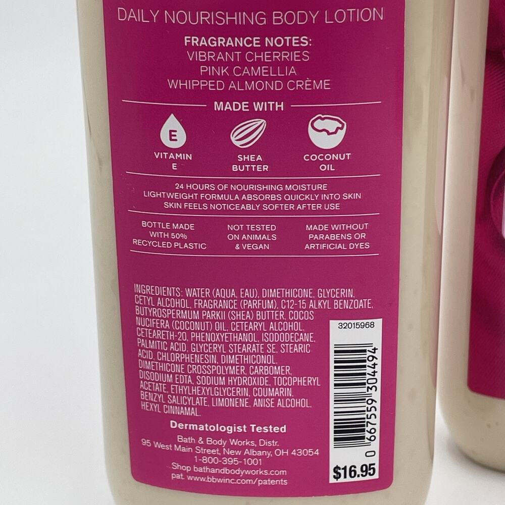 NEW Lot Of 3 BATH & BODY WORKS PERFECT IN PINK BODY LOTION 8 OZ 24 HR MOISTURE - Picture 3 of 5